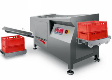 Meat dicer - capacity 140 - FOODLOGISTIK Fleischereimaschinen GmbH -  stainless steel / high-performance