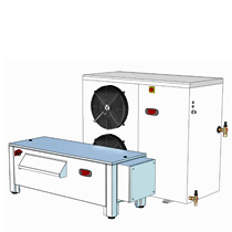 Ice maker with separate refrigeration unit Maja RVH 1000 LT