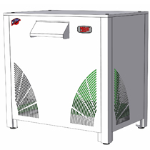 Eismaschine mit integrierter Maja SAH 800 L Kühleinheit