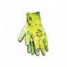 Dziane rękawiczki z powłoką poliuretanową (żółty wzór)