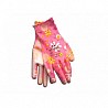 Перчатки трикотажные с полиуретановым покрытием (розовый рисунок)