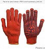 Knitted gloves with PVC dot