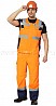 Set alarm Logistic, fabric mixed vest + pants shorts (orange
