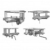 Overhead tracks for meat processing plants and refrigeration workshops
