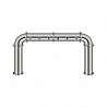 Beer column, P-shaped, P-6 grades under the tap (chrome)