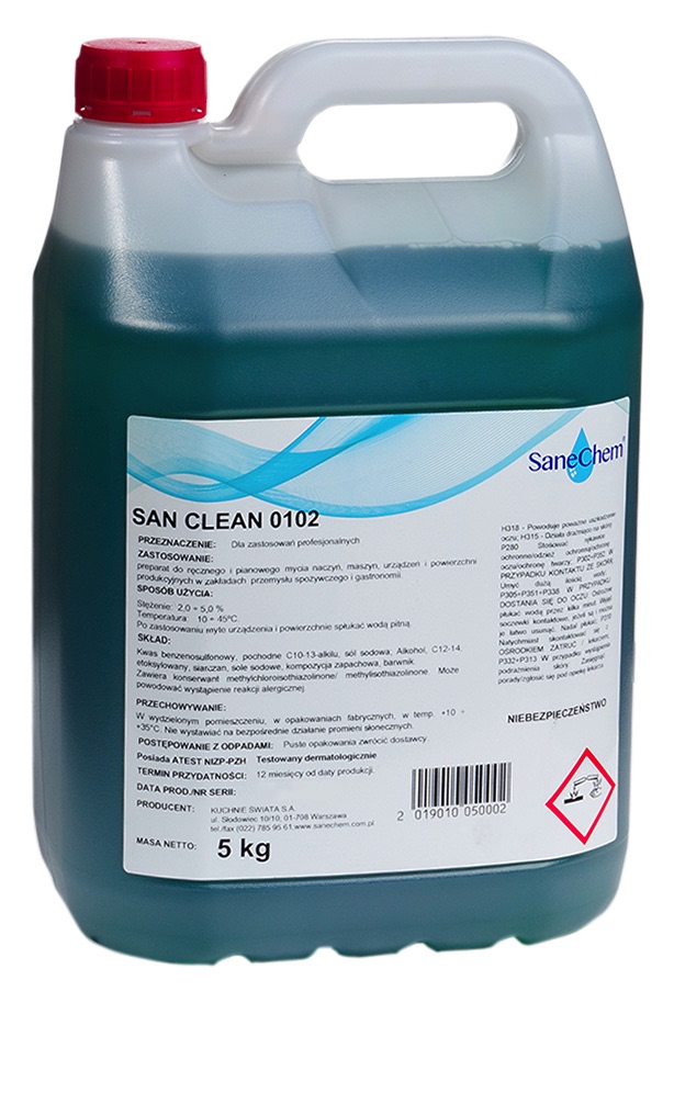 Нейтральное жидкое средство для ручного мытья Sanclean 0102