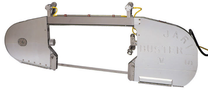 Band saws for sawing half-carcasses of livestock