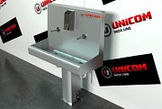 Washbasins (sinks) contactless "UNICOM" 2 sections on a rack