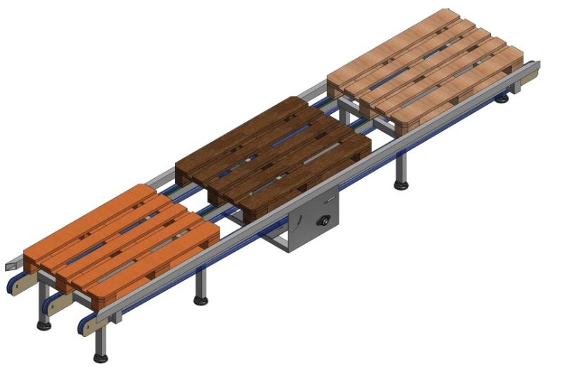 Conveyor lines for boxes, pallets and heavy loads