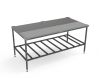 Stainless steel boning and trimming table with pp board
