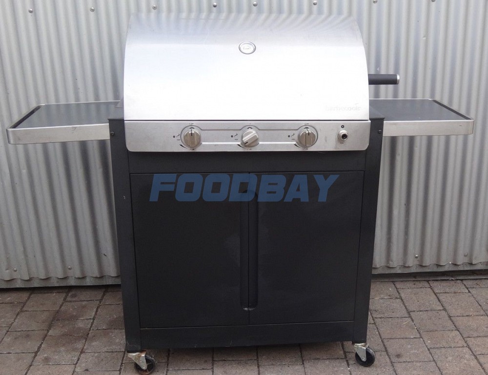 Barbecue gas grill 3-flame mobile with base Barbecook party grill with  blanket