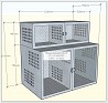 4-place cage for animals made of stainless steel