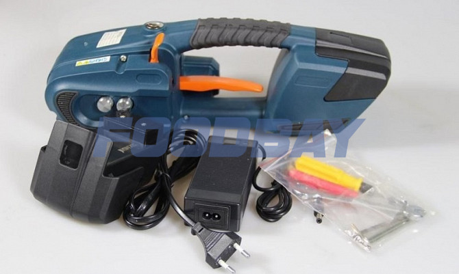 Cordless strapping tool for tying PET and PP tape JDC-16. Moscow - picture 1