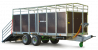 The trailer galvanized for transportation of animals Kurier 10 T-678 for a tractor