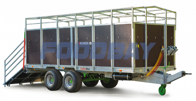 The trailer galvanized for transportation of animals Kurier 10 T-678 for a tractor Moscow - picture 1