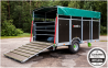 The trailer galvanized for transportation of animals Kurier 6 T-677 for a tractor