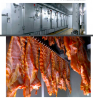Hot-smoked double-row chamber for 18 trolleys