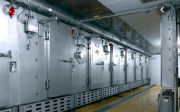 Two-row chambers for intensive cooling for 20 trolleys