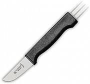 Forming and hatching knife for meat, 6 cm with a black handle