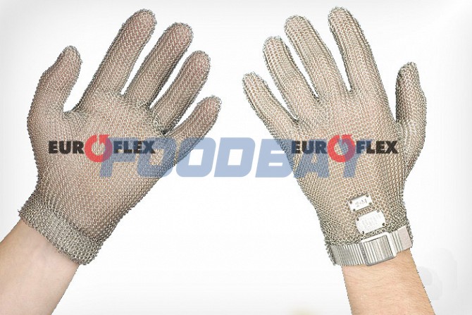 Перчатки кольчужные Euroflex Comfort 9590, 15 см, белый ремешок Вайблинген - изображение 1
