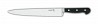 Cook knife 8270w, narrow, with a wavy blade, 25 cm, black handle