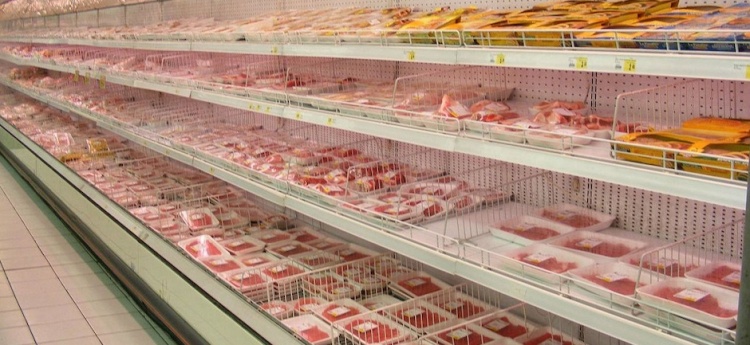 Прилавки свежего мяса